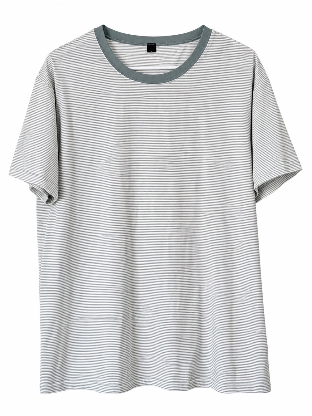 lululemon athletica Light Gray & Dark Gray Striped Short Sleeve Tee